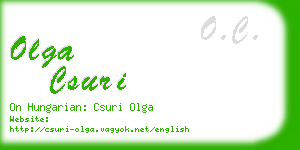 olga csuri business card